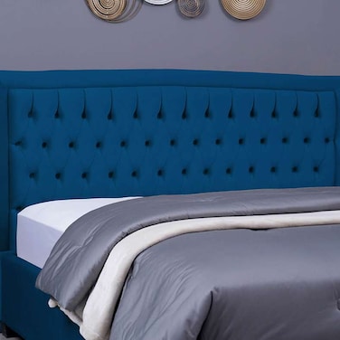 Pan Home Bianca Headboard Velvet Blue L-200/H-125cm