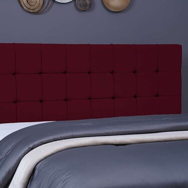 لوح رأس السرير هيرمونيا من بان هوم مخملي كستنائي اللون، طول 180 سم وارتفاع 125 سم