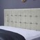 لوح رأس سرير هيرمونيا من بان هوم مخملي أبيض طول 200 سم وارتفاع 125 سم