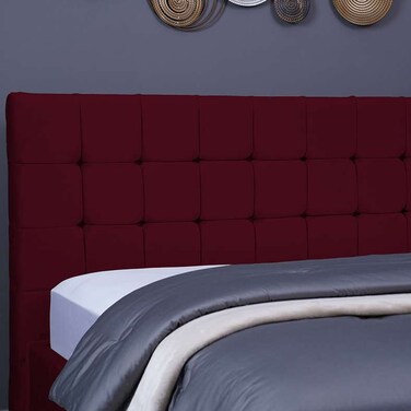 Pan Home Hermonia Headboard Velvet Maroon L-200/H-125cm