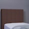 لوح رأس سرير هيرمونيا من بان هوم مخملي بني طول 100 سم وارتفاع 125 سم