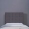 لوح رأس سرير هيرمونيا من بان هوم مخملي رمادي اللون، طول 120 سم وارتفاع 125 سم