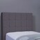 لوح رأس سرير هيرمونيا من بان هوم مخملي رمادي اللون، طول 120 سم وارتفاع 125 سم