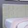 لوح رأس سرير هيرمونيا من بان هوم مخملي أبيض طول 140 سم وارتفاع 125 سم