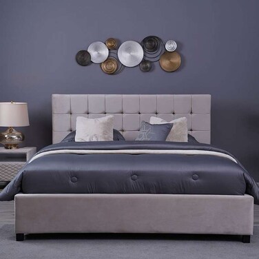 Pan Home Hermonia Headboard Velvet Beige L-180/H-125cm