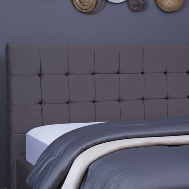 Pan Home Hermonia Headboard Velvet Grey L-180/H-125cm