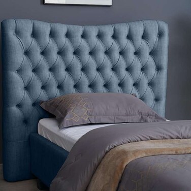 لوح رأس سرير مارس من بان هوم، لون أزرق مخضر، طول 90 سم وارتفاع 125 سم