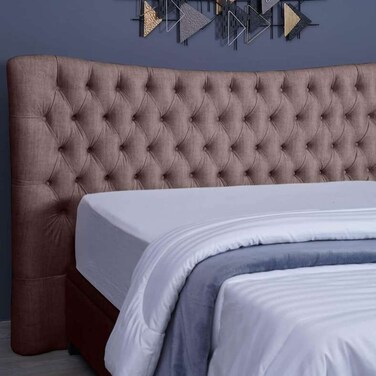 لوح رأس سرير مارس من بان هوم، شانيل، وردي، طول 140 سم/ارتفاع 125 سم