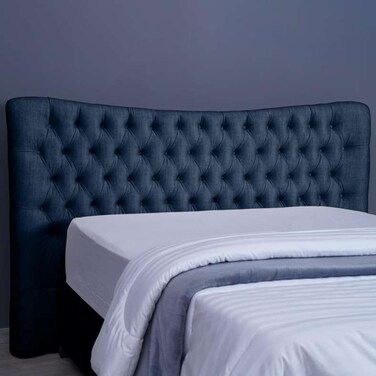 لوح رأس سرير مارس من بان هوم، شانيل، أزرق داكن، طول 150 سم وارتفاع 125 سم