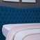 لوح رأس سرير مارس من بان هوم مخملي أزرق طول 140 سم وارتفاع 125 سم