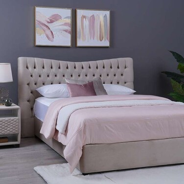 Pan Home Mars Headboard Velvet Beige L-140/H-125cm
