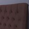 لوح رأس سرير مارس من بان هوم مخملي بني طول 200 سم وارتفاع 125 سم