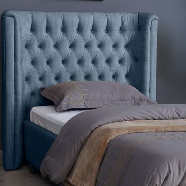 لوح رأس سرير نبتون من بان هوم، لون أزرق مخضر، طول 90 سم وارتفاع 125 سم