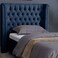 لوح رأس سرير نبتون من بان هوم، شانيل، أزرق داكن، طول 120 سم وارتفاع 125 سم