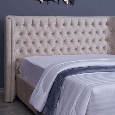 لوح رأس سرير نبتون من بان هوم، شانيل بيج، طول 150 سم وارتفاع 125 سم