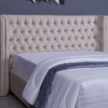 لوح رأس السرير نبتون من بان هوم، شانيل بيج، طول 160 سم/ارتفاع 125 سم