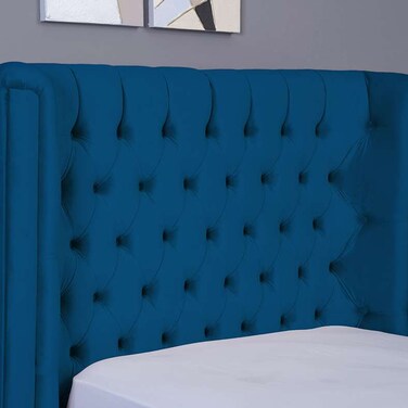 Pan Home Neptune Headboard Velvet Blue L-90/H-125cm