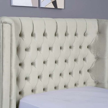 Pan Home Neptune Headboard Velvet White L-120/H-125cm