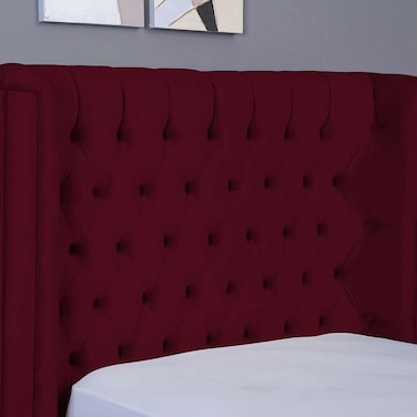 Pan Home Neptune Headboard Velvet Maroon L-120/H-125cm