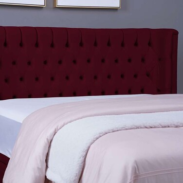 Pan Home Neptune Headboard Velvet Maroon L-140/H-125cm