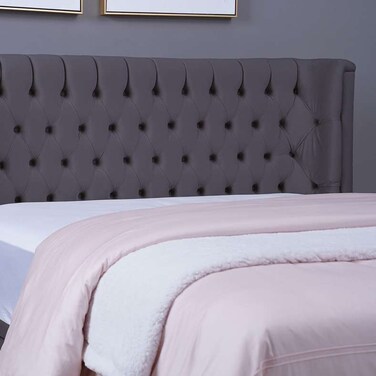 Pan Home Neptune Headboard Velvet Grey L-160/H-125cm