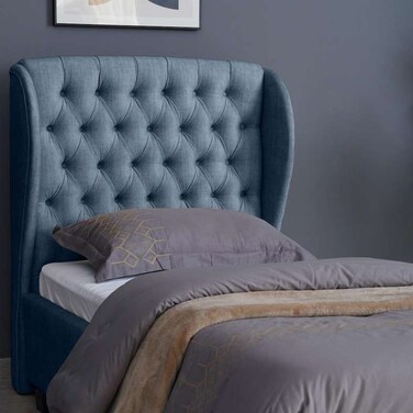 لوح رأس السرير بلوتو من بان هوم، شانيل، أزرق مخضر، طول 120 سم وارتفاع 125 سم