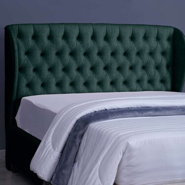 لوح رأس السرير بان هوم بلوتو شانيل زيتوني أخضر طول 150 سم/ارتفاع 125 سم