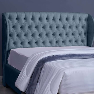 لوح رأس السرير بلوتو من بان هوم، شانيل، أزرق مخضر، طول 160 سم/ارتفاع 125 سم