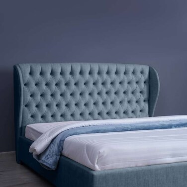 لوح رأس السرير بلوتو من بان هوم، شانيل، أزرق مخضر، طول 180 سم/ارتفاع 125 سم