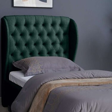 لوح رأس السرير بان هوم بلوتو شانيل زيتوني أخضر طول 100 سم/ارتفاع 125 سم