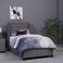 لوح رأس السرير بلوتو من بان هوم مخملي رمادي اللون، طول 120 سم وارتفاع 125 سم
