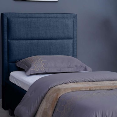 لوح رأس سرير تروجان من بان هوم، شانيل، أزرق داكن، طول 90 سم/ارتفاع 125 سم