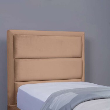 لوح رأس سرير تروجان من بان هوم مخملي ذهبي طول 100 سم وارتفاع 125 سم