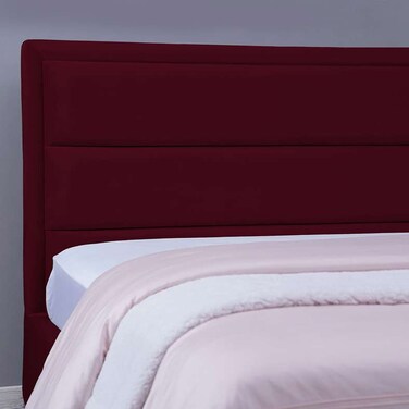 لوح رأس سرير تروجان من بان هوم مخملي كستنائي اللون، طول 150 سم وارتفاع 125 سم