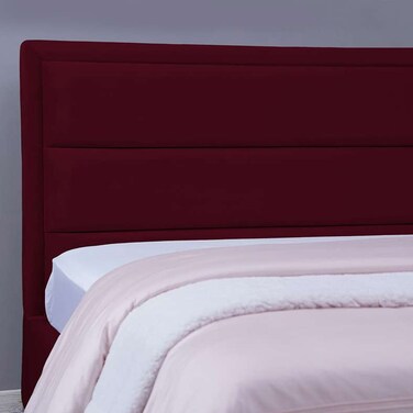 Pan Home Trojan Headboard Velvet Maroon L-160/H-125cm