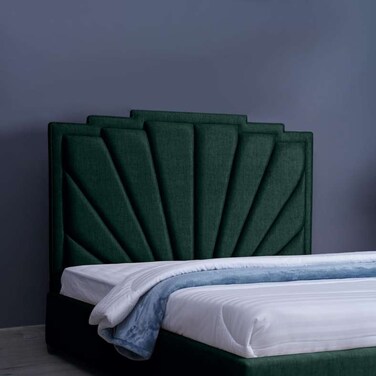 لوح رأس سرير بان هوم أورانوس شانيل أخضر زيتوني طول 200 سم وارتفاع 125 سم