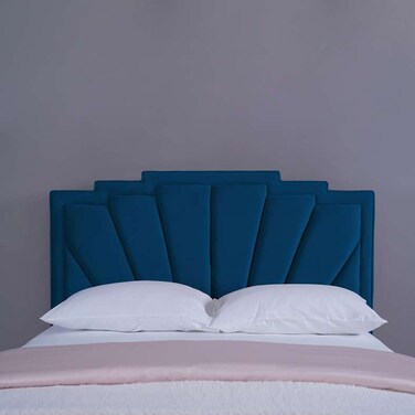 Pan Home Uranus Headboard Velvet Blue L-160/H-125cm
