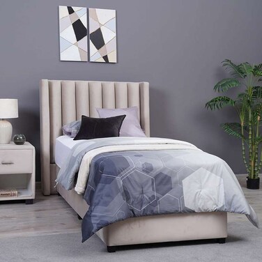 Pan Home Venus Headboard Velvet Beige L-90/H-125cm