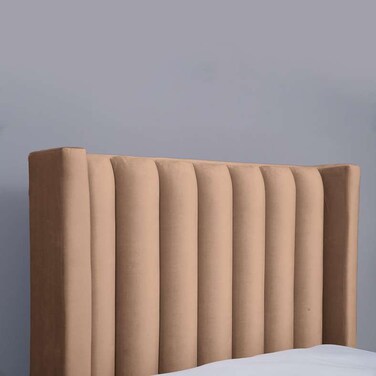 لوح رأس سرير فينوس من بان هوم مخملي ذهبي طول 100 سم وارتفاع 125 سم