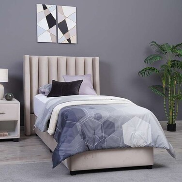 Pan Home Venus Headboard Velvet Beige L-120/H-125cm