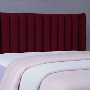 لوح رأس سرير فينوس من بان هوم مخملي كستنائي اللون، طول 140 سم وارتفاع 125 سم