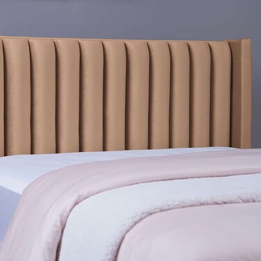 لوح رأس سرير فينوس من بان هوم مخملي ذهبي طول 150 سم وارتفاع 125 سم