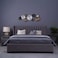 لوح رأس سرير فينوس من بان هوم مخملي رمادي طول 200 سم وارتفاع 125 سم