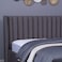 لوح رأس سرير فينوس من بان هوم مخملي رمادي طول 200 سم وارتفاع 125 سم