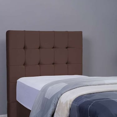 لوح رأس سرير بان هوم فيستا مخملي بني طول 120 سم/ارتفاع 125 سم