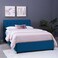 لوح رأس سرير بان هوم فيستا مخملي أزرق طول 140 سم وارتفاع 125 سم