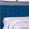 لوح رأس سرير بان هوم فيستا مخملي أزرق طول 140 سم وارتفاع 125 سم
