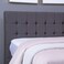لوح رأس سرير بان هوم فيستا مخملي رمادي اللون، طول 140 سم وارتفاع 125 سم