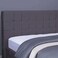لوح رأس سرير بان هوم فيستا مخملي رمادي اللون، طول 200 سم وارتفاع 125 سم