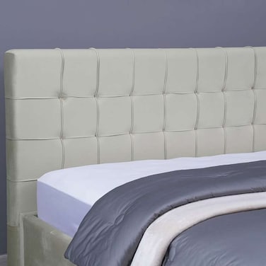 Pan Home Vista Headboard Velvet White L-200/H-125cm